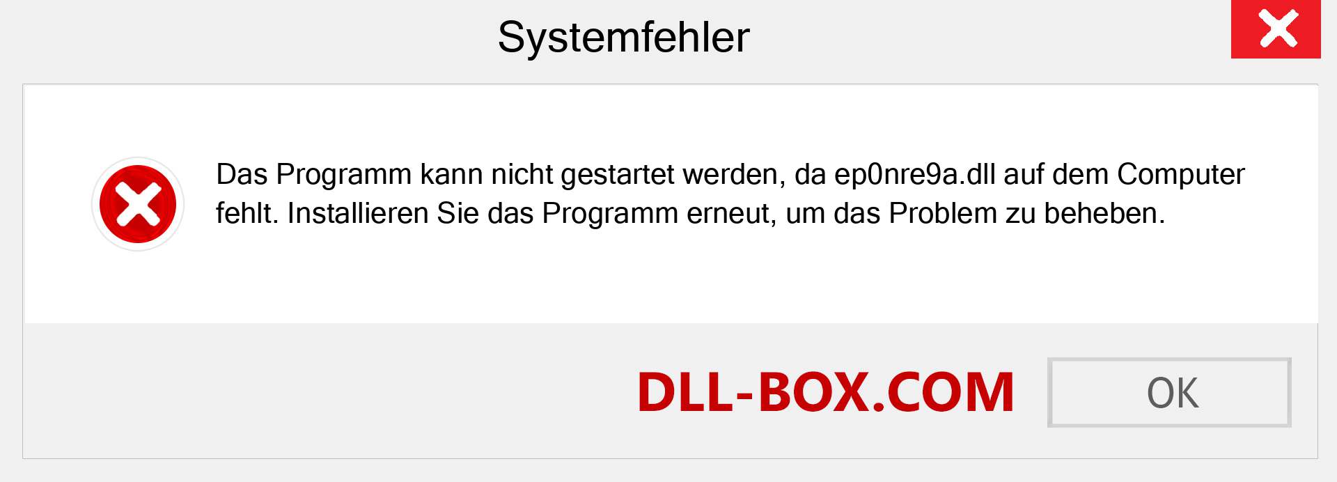 ep0nre9a.dll-Datei fehlt?. Download für Windows 7, 8, 10 - Fix ep0nre9a dll Missing Error unter Windows, Fotos, Bildern